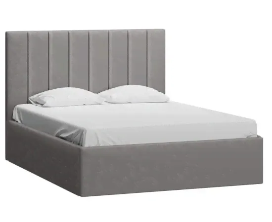 Кровать Вега Floor 140 Velvet Grey, цвет серый divan-186050