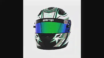 ZR-72 MATTE BLACK/GREY/BLUE - FIA & SNELL APPROVED HELMET 360 VIDEO