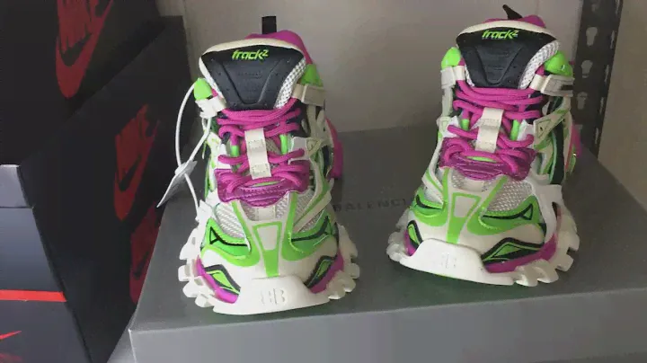 Balenciaga Track 2 Trainer White Pink Green