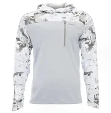 Термофутболка Simms SolarFlex UltraCool Hoody, Cloud Camo Grey, L