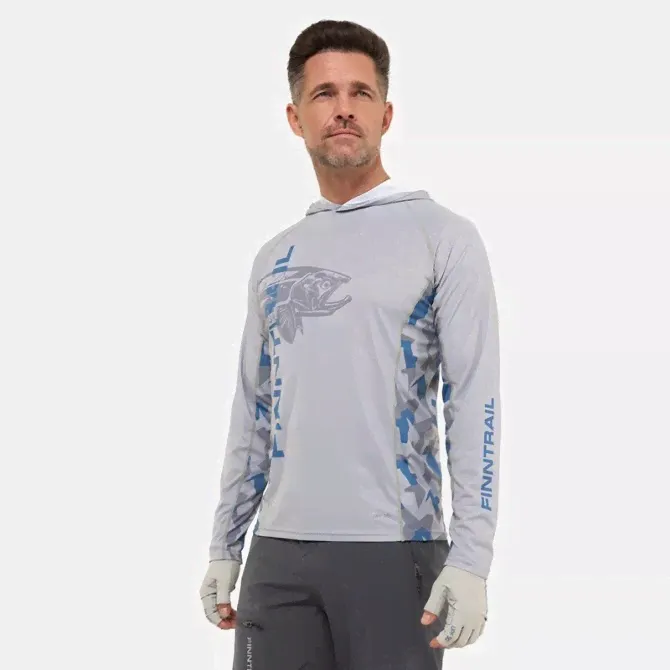 Лонгслив Finntrail Wave Big Fish Hoodie 6609 Grey L