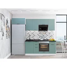 Модульная кухня Флэт-01 Grey-green In 2S.