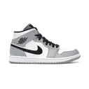 Кроссовки Nike Air Jordan 1 Mid Light Smoke Grey (Белый, Серый)